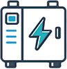 Stromkasten Anwendung Messkampagne / Power supply box application measurement campaign